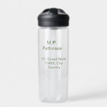 Simple minimal green add your text name photo cust water bottle<br><div class="desc">design</div>