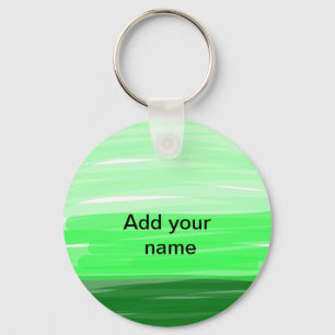 Simple minimal green shade add name text logo thro keychain