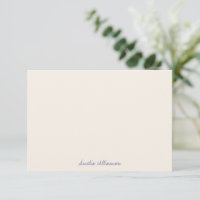 Simple Minimal Handwritten Blue Cream Calligraphy