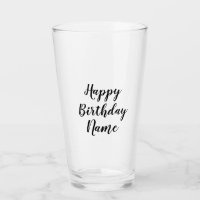 simple minimal happy birthday add your name