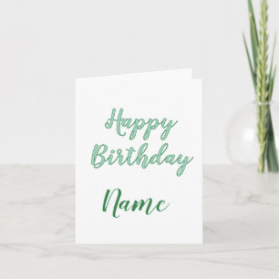 simple minimal happy birthday add your name invitation