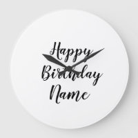 simple minimal happy birthday add your name