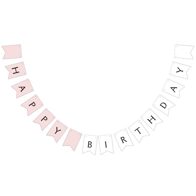 simple minimal happy birthday CUSTOM Bunting Flags (All)