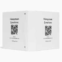 Simple minimal honeymoon donations wedding q r cod