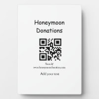 Simple minimal honeymoon donations wedding q r cod