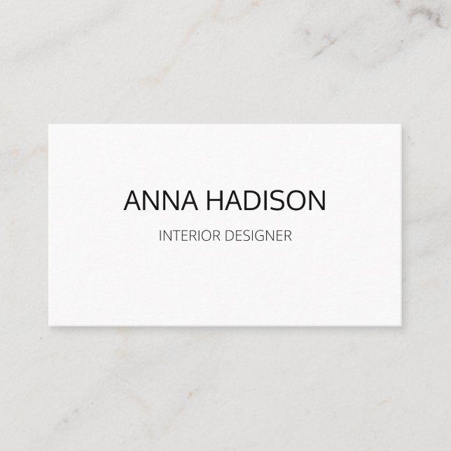 simple minimal interior designer modern logo business card (Front)