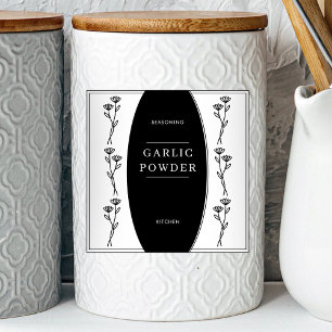 Simple Minimal Kitchen Seasoning Pantry Jar Label