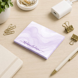 Simple Minimal Lavender Watercolor Personalized Post-it Notes
