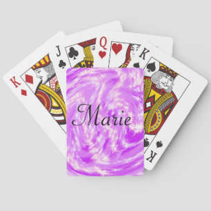 simple minimal light pastel pink add your name  th playing cards