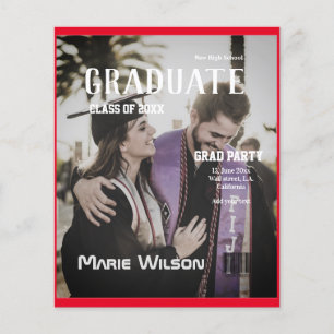 simple minimal magazine template cover graduation