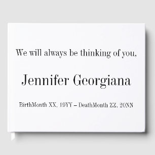 Simple, Minimal Memories Guestbook