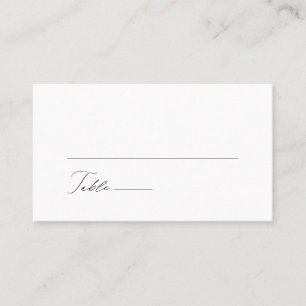 Simple Minimal Modern Calligraphy Flat Wedding Place Card