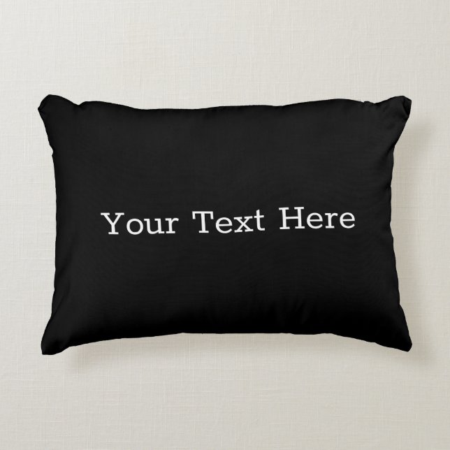 Simple Minimal Modern Custom Message Quote Accent Pillow (Front)