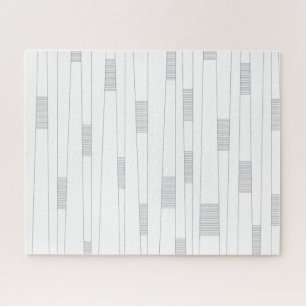 Simple, minimal, modern line graphic pattern jigsaw puzzle