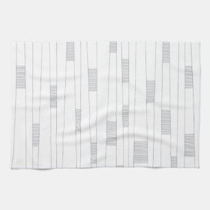 Simple, minimal, modern line graphic pattern kitchen towel