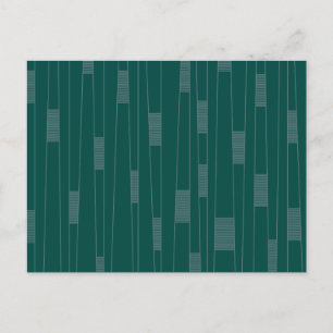 Simple, minimal, modern line graphic pattern postcard