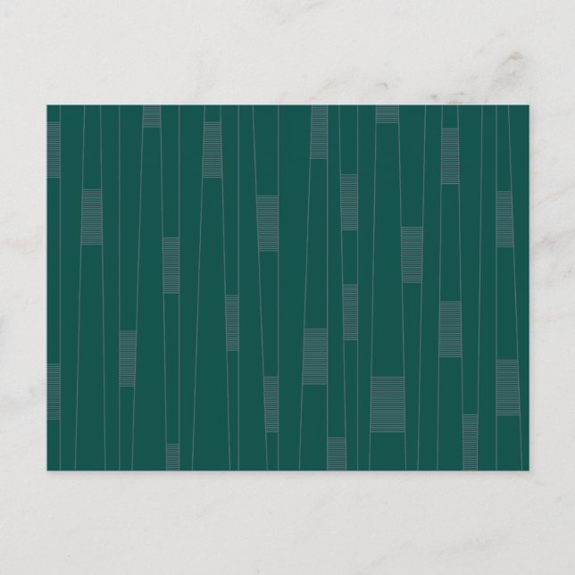 Simple, minimal, modern line graphic pattern postcard (Front)