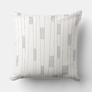 Simple, minimal, modern line graphic pattern throw pillow