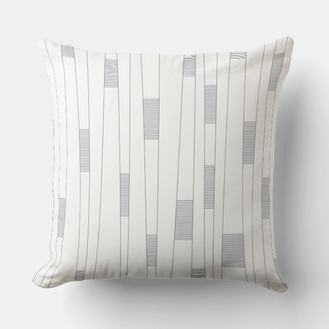 Simple, minimal, modern line graphic pattern throw pillow (Front)