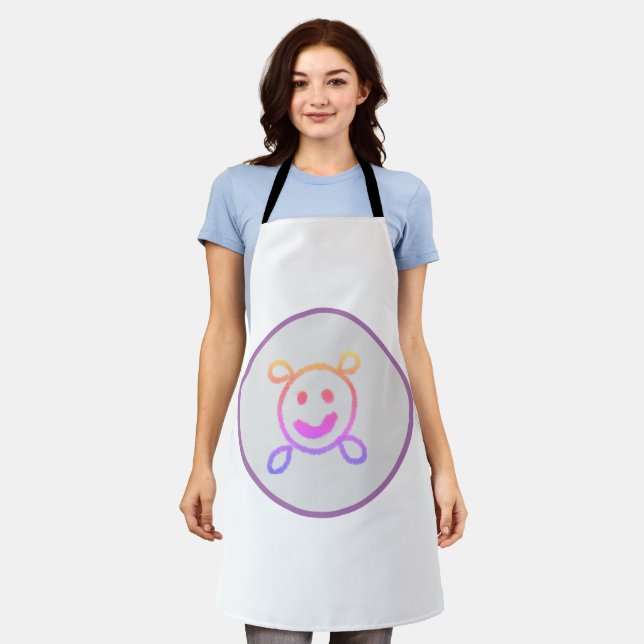 SIMPLE MINIMAL MODERN MONOGRAM ELEGANT STYLE CHIC  APRON (Worn)