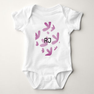 SIMPLE MINIMAL MODERN MONOGRAM ELEGANT STYLE CHIC BABY BODYSUIT