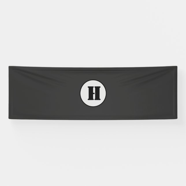 SIMPLE MINIMAL MODERN MONOGRAM ELEGANT STYLE CHIC  BANNER (Horizontal)