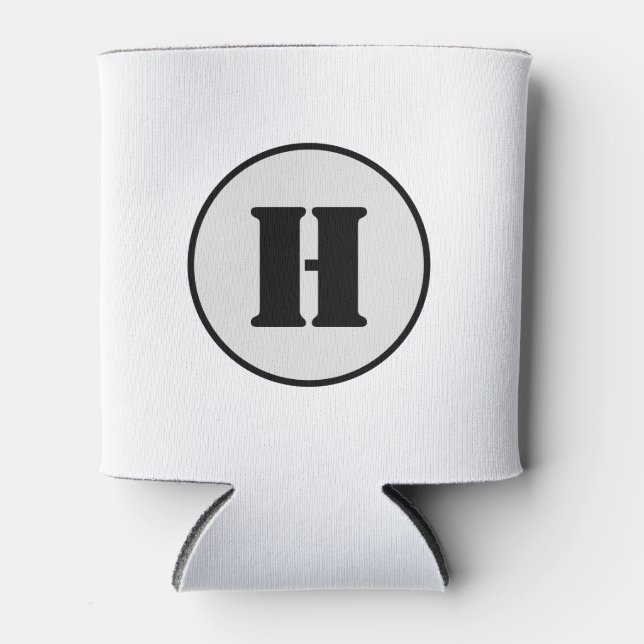 SIMPLE MINIMAL MODERN MONOGRAM ELEGANT STYLE CHIC  CAN COOLER (Front)