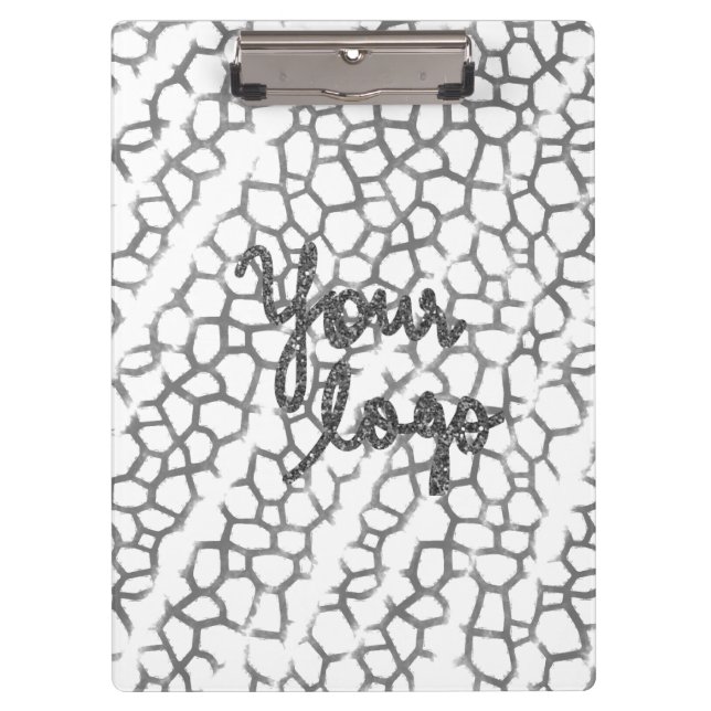 SIMPLE MINIMAL MODERN MONOGRAM ELEGANT STYLE CHIC  CLIPBOARD (Front)