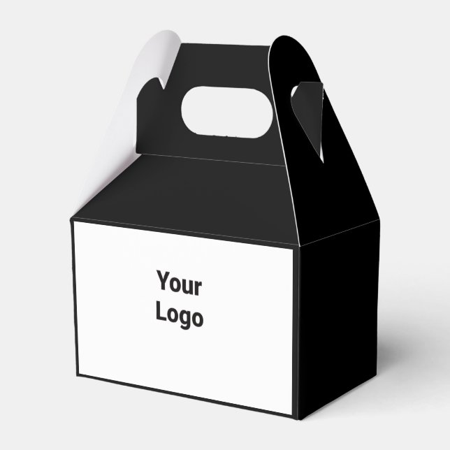 SIMPLE MINIMAL MODERN MONOGRAM ELEGANT STYLE CHIC  FAVOR BOX (Front Side)