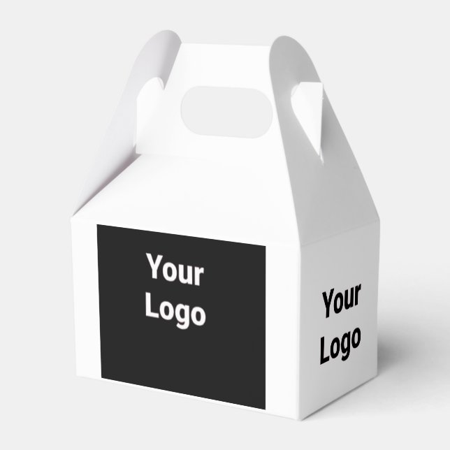 SIMPLE MINIMAL MODERN MONOGRAM ELEGANT STYLE CHIC  FAVOR BOX (Front Side)