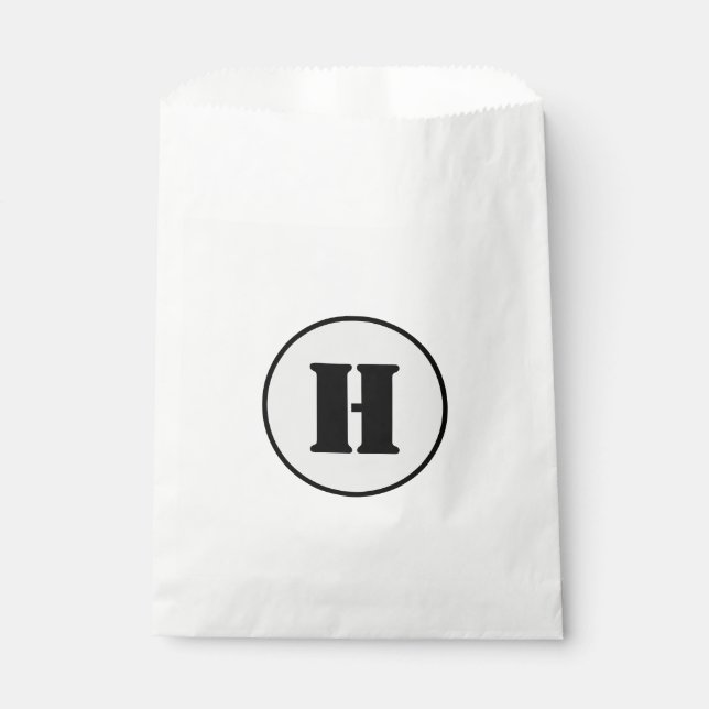 SIMPLE MINIMAL MODERN MONOGRAM ELEGANT STYLE CHIC  FAVOUR BAG (Front)