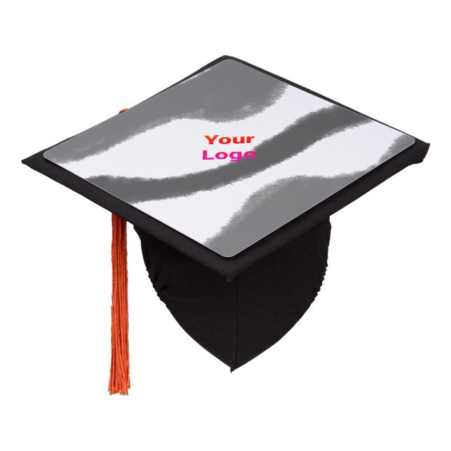 SIMPLE MINIMAL MODERN MONOGRAM ELEGANT STYLE CHIC  GRADUATION CAP TOPPER (Angled)