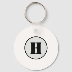 SIMPLE MINIMAL MODERN MONOGRAM ELEGANT STYLE CHIC KEYCHAIN