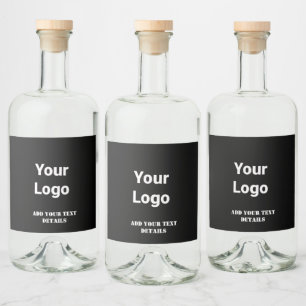SIMPLE MINIMAL MODERN MONOGRAM ELEGANT STYLE CHIC  LIQUOR BOTTLE LABEL