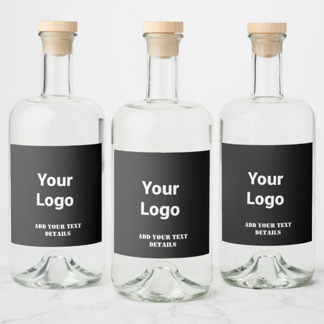 SIMPLE MINIMAL MODERN MONOGRAM ELEGANT STYLE CHIC  LIQUOR BOTTLE LABEL (Bottles)