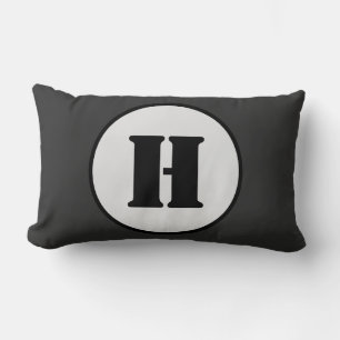 SIMPLE MINIMAL MODERN MONOGRAM ELEGANT STYLE CHIC  LUMBAR PILLOW