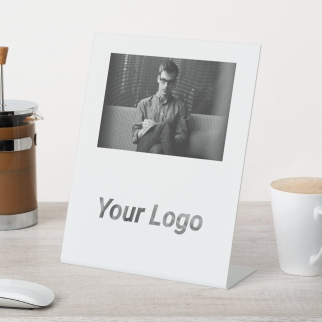 SIMPLE MINIMAL MODERN MONOGRAM ELEGANT STYLE CHIC  PEDESTAL SIGN (In SItu)