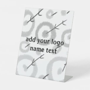 SIMPLE MINIMAL MODERN MONOGRAM ELEGANT STYLE CHIC PEDESTAL SIGN