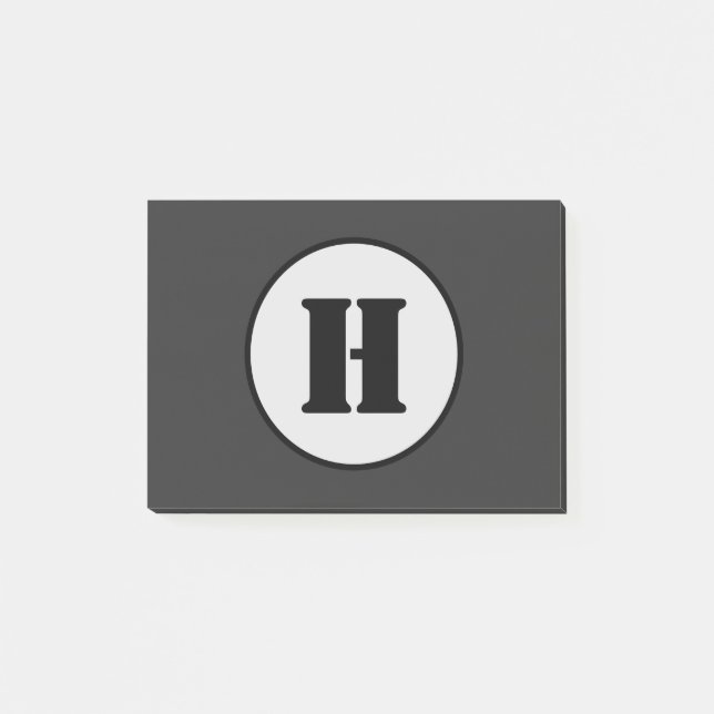 SIMPLE MINIMAL MODERN MONOGRAM ELEGANT STYLE CHIC  POST-IT NOTES (Front)