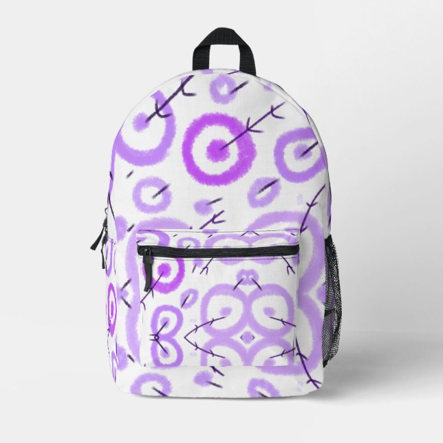 SIMPLE MINIMAL MODERN MONOGRAM ELEGANT STYLE CHIC  PRINTED BACKPACK (Front)
