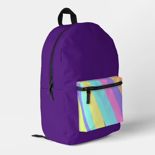 SIMPLE MINIMAL MODERN MONOGRAM ELEGANT STYLE CHIC  PRINTED BACKPACK (Back Corner Left)