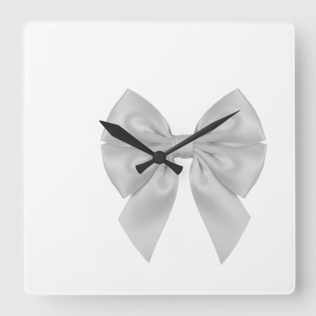 SIMPLE MINIMAL MODERN MONOGRAM ELEGANT STYLE CHIC  SQUARE WALL CLOCK (Front)