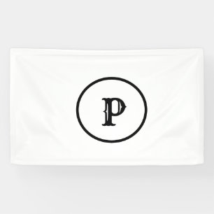 SIMPLE MINIMAL MODERN MONOGRAM ELEGANT STYLE TOTE BANNER