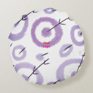 SIMPLE MINIMAL MODERN MONOGRAM ELEGANT STYLE  TOTE ROUND PILLOW