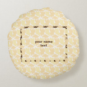 SIMPLE MINIMAL MODERN MONOGRAM ELEGANT STYLE  TOTE ROUND PILLOW