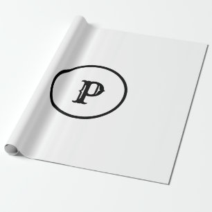 SIMPLE MINIMAL MODERN MONOGRAM ELEGANT STYLE TOTE WRAPPING PAPER