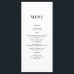Simple Minimal Modern Monogram Wedding Menu Card<br><div class="desc">This minimalist wedding menu card features a simple and clean type with modern wedding monogram on the backside. You can customize all the text,  font and,  background colour.</div>