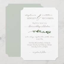 Simple Minimal Modern Watercolor Foliage Greenery