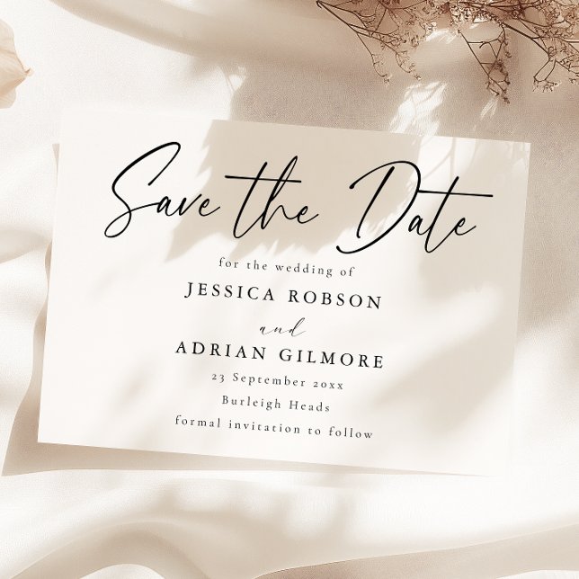 Simple Minimal Modern Wedding Save The Date (Creator Uploaded)