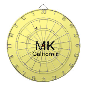 Simple minimal monogram add text travel plane phot dartboard